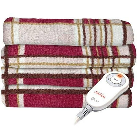 sunbeam microplush electric heated throw blanket assorted colors