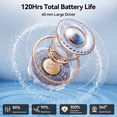 thumbnail image 2 of Bluetooth Headphones Over Ear, 58Hrs Playtime Wireless Headphones,Bass Boosted by 90%,Lightweight Headset with Deep Bass, Clear Call with 4 Noise Cancelling Mics,Low Latency for Travel Work Cellphone, 2 of 8