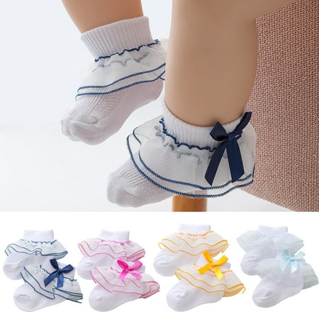 

Yesbay 2 Pair Baby Socks Fade Resistant Cotton Toddler Solid Ankle Sock Baby Supplies for Home