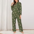thumbnail image 2 of Honeii Birds Wild Ducks Print Women's Pajama Sets Long Sleeve Button Down Sleepwear Nightwear Soft Pjs Lounge Sets 2PCS-XX-Large, 2 of 7
