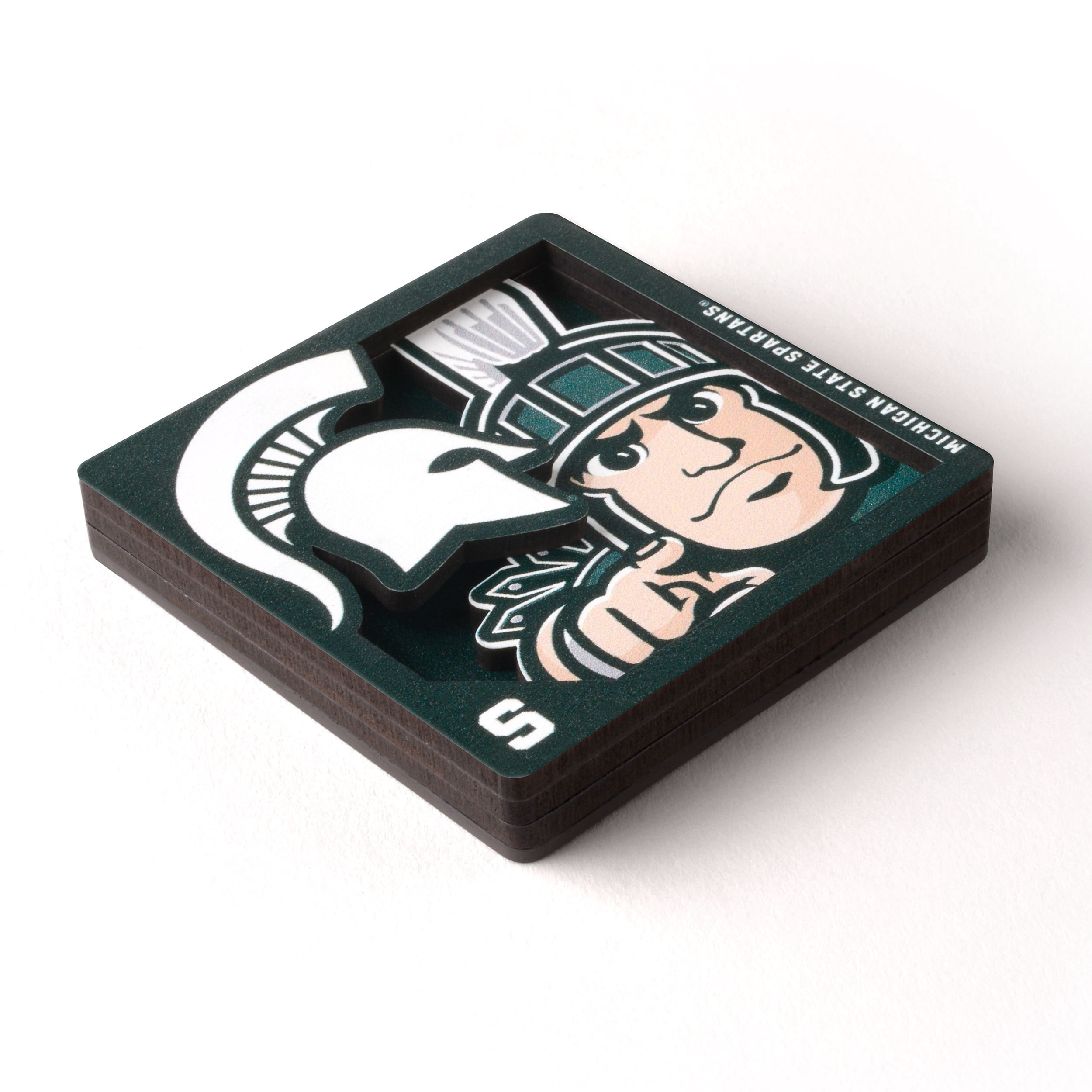 YouTheFan NCAA Michigan State Spartans 3D Logo Series Magnet