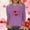 Purple, variant on Odbmxy T-Shirts Women 3/4 Sleeve Valentine's Day Plus Size Tops Women Regular Love Print Basic Vacation Leisure Tops Red