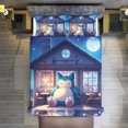 thumbnail image 3 of WAUOEMY Snorlax Comforter Bedding Set Cover 3 Piece with 2 Pillow Shams for Kids And Adults Bedroom Bed Decor (1 Duvet Cover+ 2 Pillow Shams) Snorlax-90"x90", 3 of 7