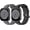 Black+Grey, variant on 2 Pack 20mm Leather Bands Compatible with CMF by Nothing Watch Pro Wristbands Metal Connectors Leather Band Strap Women Men intended for CMF Watch Pro(D395)