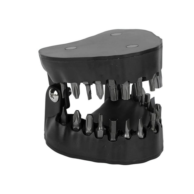 Screwdriver Drill Bit Holder, Denture Drill Bit Holder Sturdy ABS Stylish For Daily Use Black
