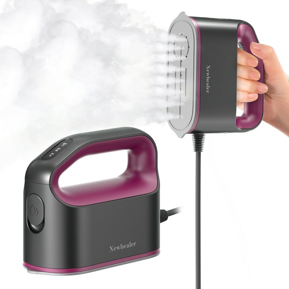 Newbealer Travel Steam Iron for Clothes, Portable Smart Iron w/3 Steam & 3 Dry Heat Modes, Low-Temp Nonstick Ceramic Soleplate for Delicates Fabric, Auto-Off