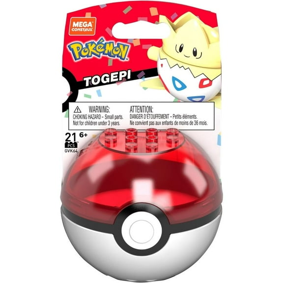 Set de Construcción Mega Construx Pokémon Pokébola Togepi 25 Aniversario