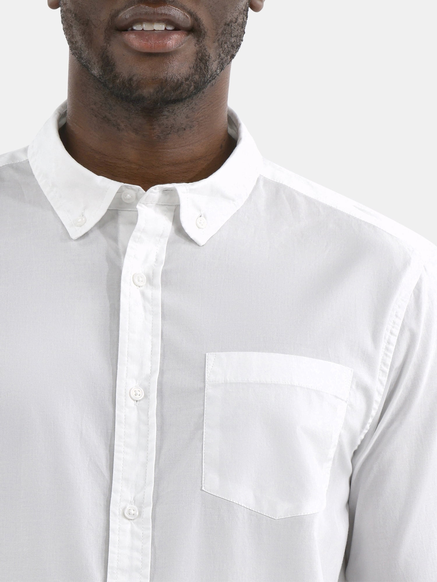 George Men's & Big Men's Classic Fit Poplin Shirt with Long Sleeves, Sizes S-3XL