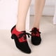 thumbnail image 2 of XIHAHA, zapatos de baile de terciopelo de salón a la moda para mujer, zapatos de baile de rendimiento con cordones, zapatos de baile de Tango, zapatos de práctica latina, 2 of 5