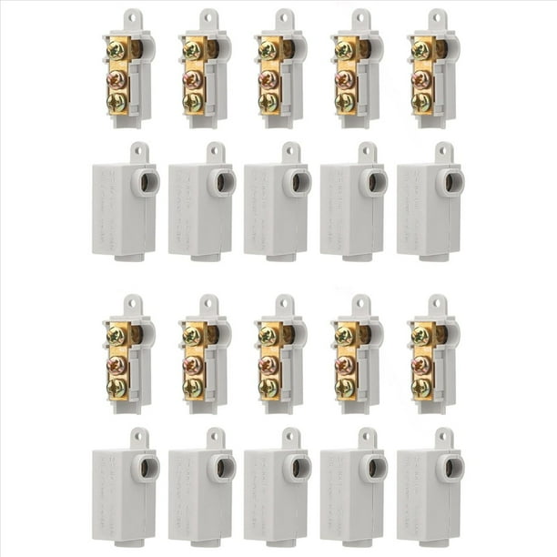 Kit de 20 Tuercas para Conectores de Cables Tipo T de Calibre 6 AWG, Terminal de Conexión de Cableado Rápido de 80 A, Conector Rápido de Empalme