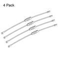 thumbnail image 2 of Unique Bargains 90mm Length PVC Coated Stainless Steel Keyring Loop Cable Silver 4 Count, 2 of 6