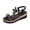 Black, variant on Women's Sparkly Butterfly Platform Wedge Dress Sandals Delicated Glitter Pearl Open Toe Elastic Ankle Strap Chunky High Heels Dressy Summer Shoes for Bride Wedding Beach Blue Size 6