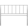 thumbnail image 4 of Contemporary Modern Urban Designer Bedroom Full Size Headbaord, Stainless Steel Metal, Grey Gray, 4 of 4