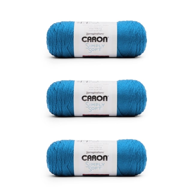 Hilo Acrílico Caron Simply Soft Medio 3 Paquetes 170g