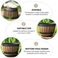 thumbnail image 6 of Pretyzoom Decorative Orchid Planter Simulation Wooden Bucket Flowerpot Plastic Resin 2Pcs 8.9x6.7in, 6 of 8