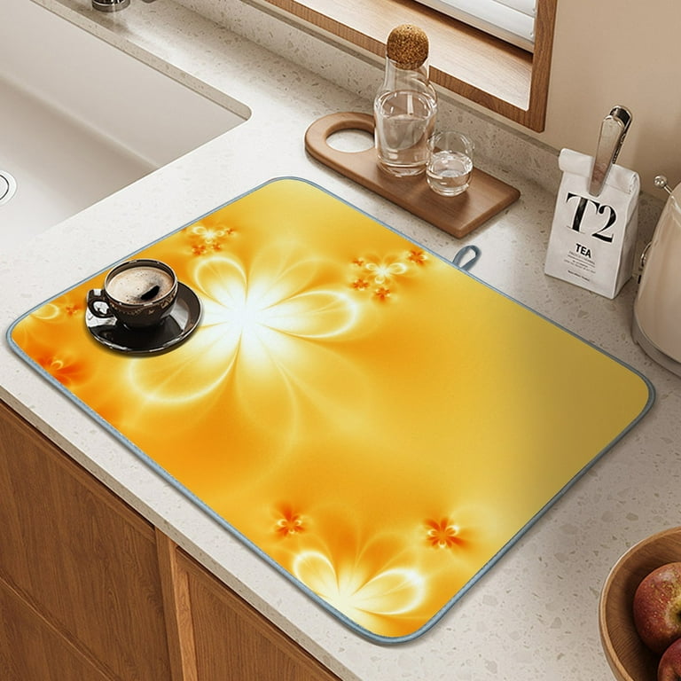 Yellow dish drying mat new arrivals