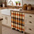 thumbnail image 2 of Orange Grid Cabinet Curtains for Kitchen 35"Wx35"L, Fall Minimalist Orange Gray Plaid Stripes Modern Country Laundry Sink Cabinets Magic Tape Short Curtain Privacy Panel for Bathroom Vanity Cabinets, 2 of 9
