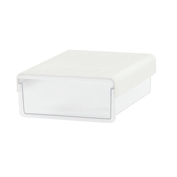 Moocorvic Under Desk Drawer, Self-Adhesive Slide Out Organizer Tray, Plastic Stick On Table Hidden Attachable Drawer Tray for Office(7.87x6.69inch)