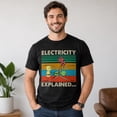 thumbnail image 2 of Electricity Explained Graphic T-Shirt, Retro Science Humor Unisex Classic Fit Tee, 2 of 9