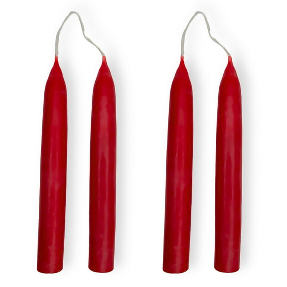 Beeswax Rounded Top Taper Candle - 2 Pair 7/8” Bundle