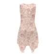thumbnail image 2 of HELLHERO Sleeveless Sundress with Rose Sketch Pattern, Asymmetric Midi Dress with Pockets for Beach Vacation and Holiday Party Events, 2 of 8