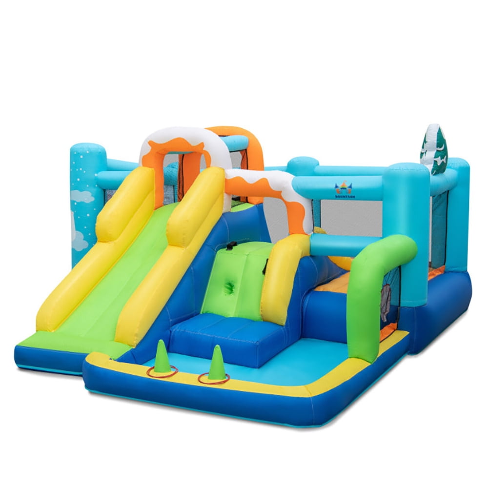Aimee Lii 7-in-1 Kids Inflatable Bounce House with Jumping Area without Blower, Playhouse for Kids Outdoor Aimee Lii 7-in-1 Kids Inflatable Bounce House with Jumping Area without Blower, Playhouse for Kids Outdoor