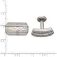 thumbnail image 3 of Titanium & Sterling Silver Brushed& Polished Cuff Links, 3 of 5
