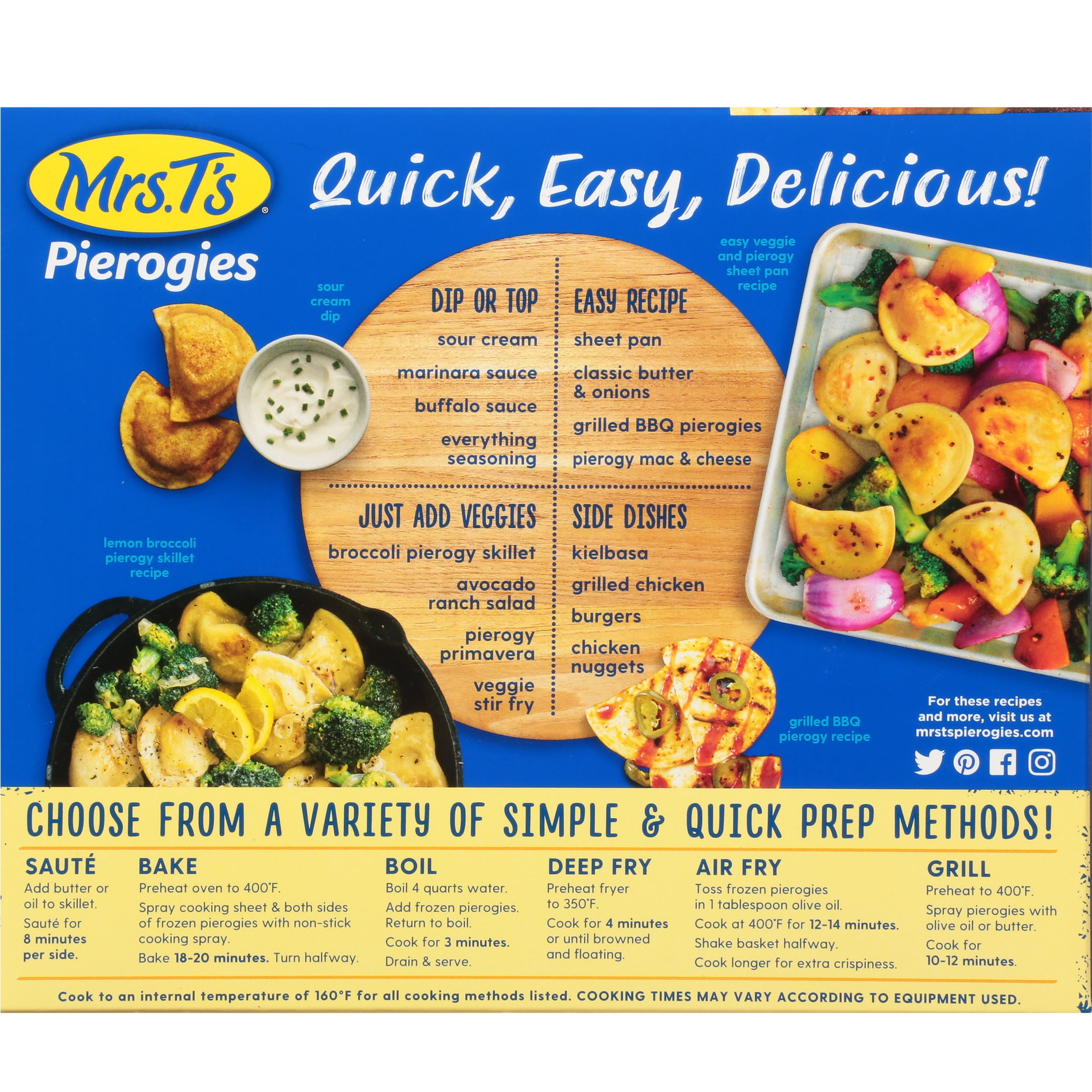 Mrs. T's Loaded Baked Potato Pierogies, 12ct, Frozen