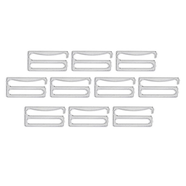 10 Pieces Alloy Replacement Bra Strap Slide Hook Accessories - 26mm