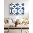 thumbnail image 4 of Boho Aztec Blue Wall Art for Living Room,Canvas Picture Wall Decor for Bathroom Bedroom,Southwest Geometric Abstract Tribal Painting Artwork for Office Kitchen Hallway Dining Room Home Decor 16"x20", 4 of 8