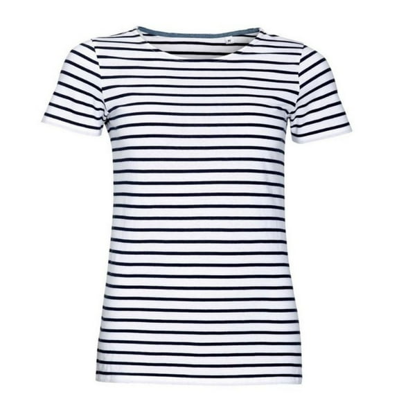 SOLS Womens Miles Striped Short Sleeve T-Shirt