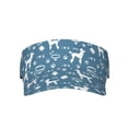thumbnail image 2 of Kdxio Poodle Dog Print Sun Visor Hat Golf Visor Adjustable Velcro Outdoor Sports Cap for Men Women, 2 of 7