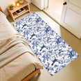 thumbnail image 5 of Area Rug 2x6ft Blue Flowers Area Rugs for Kitchen Runner Rug Bird Non Slip Floor Carpet Mat for Kitchen Entryway Bathroom Office Home Decor, 5 of 8