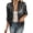 Black-L, variant on Women's Metal Jacket Lightweight Zipper Long Sleeve Fashion Jacket