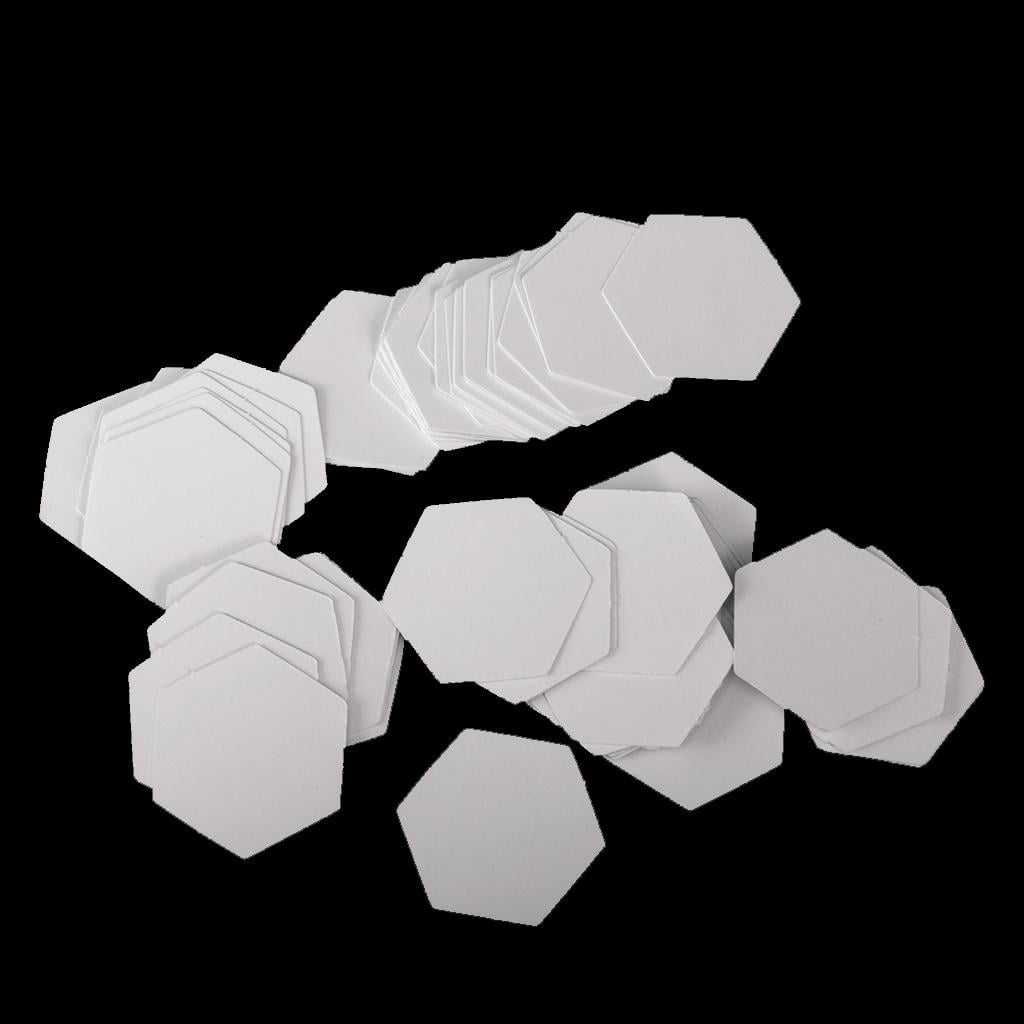 Set of 100 Sewing Templates Hexagon Paper Template DIY for Craft , 8mm