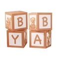 thumbnail image 3 of Balloons Boxes with BABY Letters for Baby Shower, Birthday Balloon Blocks Decorations for 1st Baby Shower, Gender Reveal Party, Newborn Photo Props Brown, 3 of 8