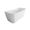 thumbnail image 5 of Elegant Kitchen & Bath BT10459GW-BGD 59 in. Soaking Bathtub with Brushed Gold Trim - Glossy White, 5 of 10
