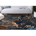 thumbnail image 4 of Navy Blue And Gold Marble Rugs, Abstract Marble Rugs, Marble Rugs, Salon Decor Rug, Easy To Clean Rug, Dining Room Rug, Non-Slip Carpet, 1.7'x2.3' - 50x70 cm, 4 of 8