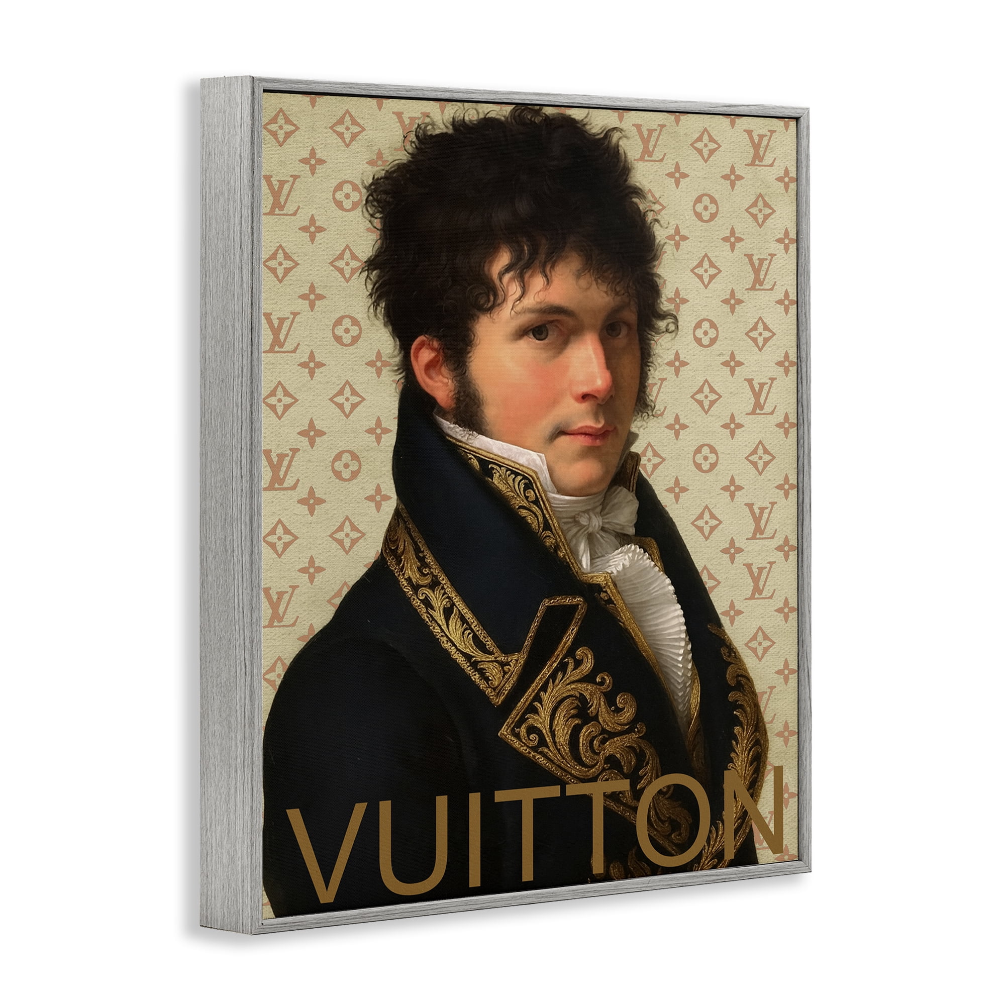 Stupell Industries Glam Gentleman In Spring Gray Framed Giclee Art, design by Grotto Studios