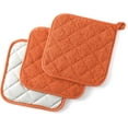 thumbnail image 3 of 3Pcs 100% Cotton Basic Terry Collection Quilted，Pot Holder for Cooking and Baking, 7 x 7 inch, 3 of 9