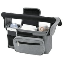Momcozy Stroller Organizer with Insulated Cup Holder for Newborn and Toddler, Grey