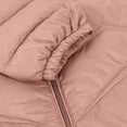 thumbnail image 5 of Women's Long Hooded Parka, Faux Fur Trim Winter Coat, Windproof Puffer Jacket, Thickened Warm Coat, Outdoor Winter Parka with Zipper Pockets Light Pink XXL, 5 of 8