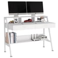 thumbnail image 3 of Tribesigns Computer Desk with 2 Drawers & Storage Hutch Shelf, 47 Inch Office Writing Desk Study Table with Bookshelf for Home Office, 3 of 8