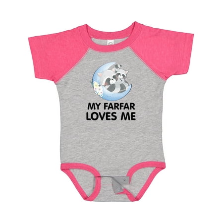 

Inktastic Raccoon My Farfar Loves Me Gift Baby Boy or Baby Girl Bodysuit