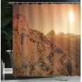 thumbnail image 4 of Ambesonne Galaxy Shower Curtain, Space Clash Landscape, 69"Wx84"L, Brown Yellow, 4 of 5