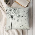 thumbnail image 3 of YINGXI Throw Pillow Cushion Cover, s Blowing in The Wind Fluffy Flower Romance Theme, Zippered Double-Side Digital Print Decor,White and Black 20x20in, 3 of 5