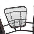 thumbnail image 3 of Patio Furniture Sets Outsunny Outdoor Glider Chairs with Coffee Table, Patio 2-Seat Rocking Chair Swing Loveseat with Breathable Sling for Backyard, Garden and Porch, Grey,Outdoor Dining Sets, 3 of 5