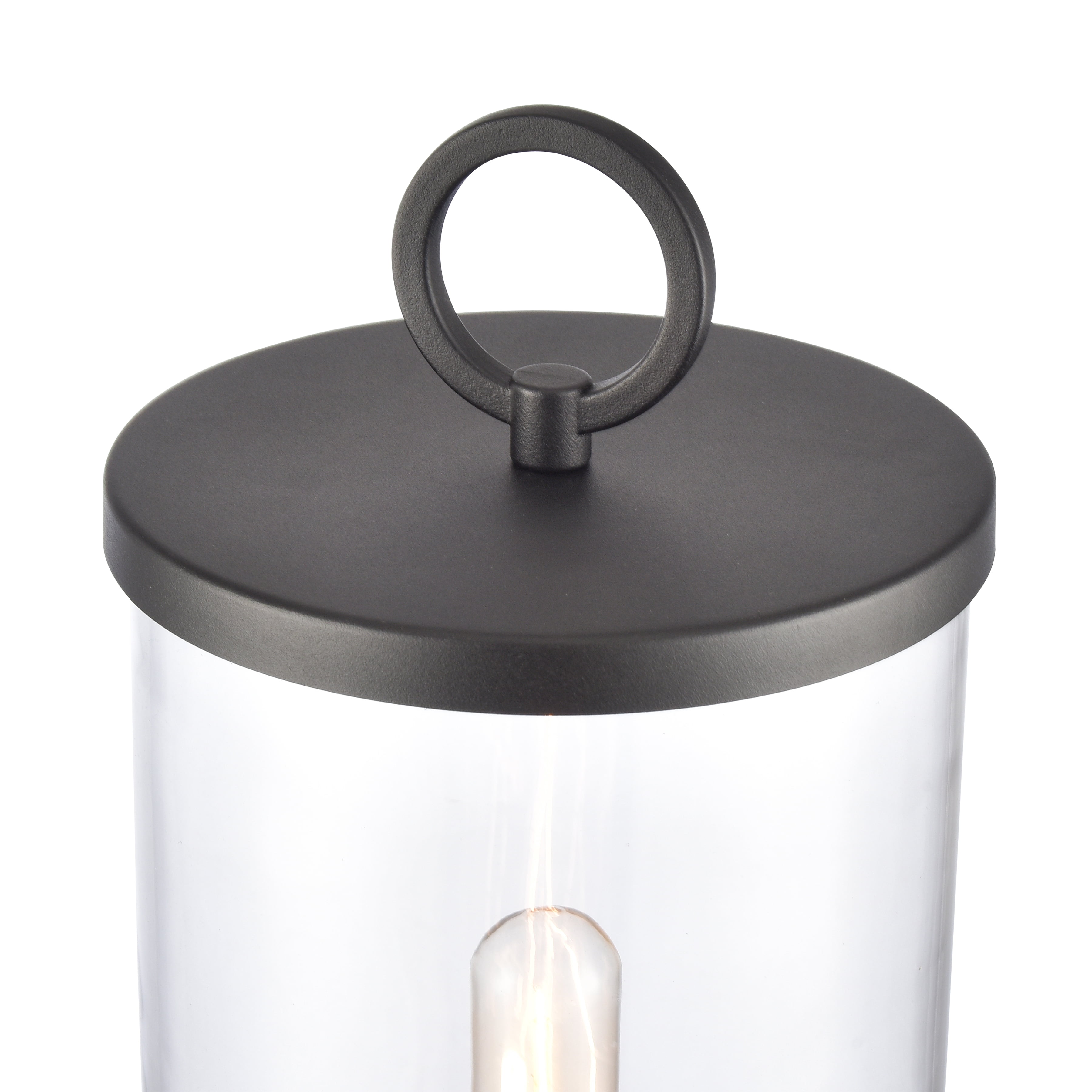 Elk Home Hopkins 20.75-inch High 1-Light Outdoor Post Light in Charcoal Black