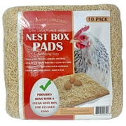 Pecking Order Chicken Nest Box Pads 10 Pack, Made with Great Lakes Aspen Excelsior Wood Fibers. Brown in color for a natural look.