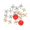 thumbnail image 3 of Juego de Jacks con la pelota Jacks Table Actividades del juego Familia Retro 2 Bolas de goma roja Juegos de mesa clásicos Jacks Metal Jacks, 3 of 9
